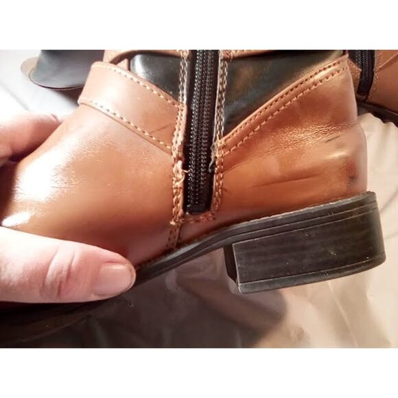 Circus, Sam Edelma, Tall riding Zip Up boots. Two Tone Black and Brown Size 8 - Picture 6 of 14